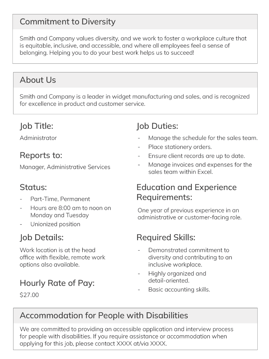 job description template